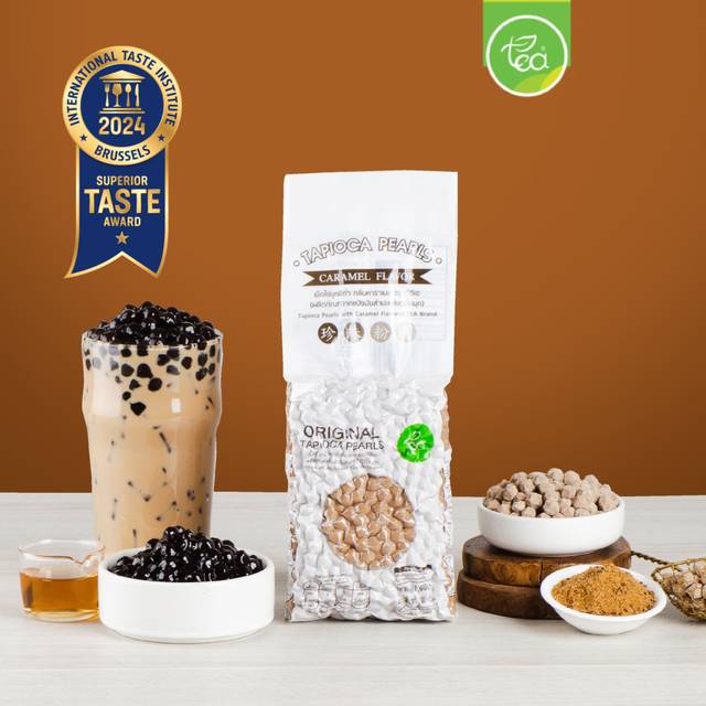undefined - ไข่มุกดำ เม็ดไข่มุก ไต้หวัน สูตรพิเศษ Bubble Tea Tapioca ชานม ไข่มุก อร่อยหนึบ ท๊อปปิ้ง (1000กรัมx1ถุง) จำหน่ายโดย ทีอีเอ